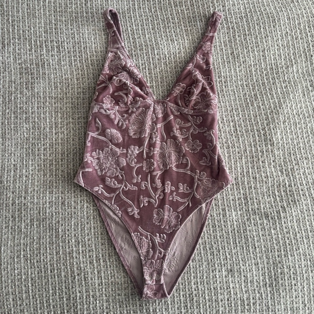 Floral Velvet Bodysuit